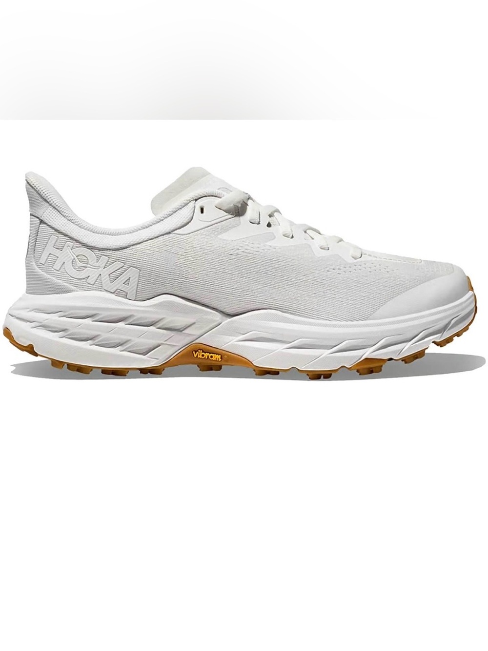 HOKA Speedgoat 5 Trail Running Shoes White 9B